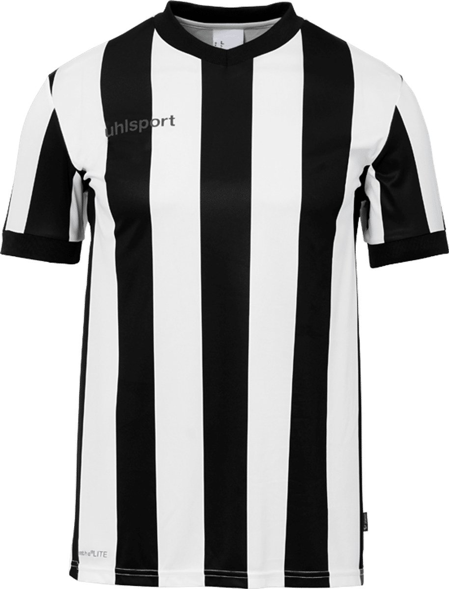Uhlsport Stripe 2.0 Shirt Korte Mouw Kinderen - Zwart / Wit | Maat: 116