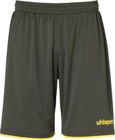 Uhlsport Club Short Kinderen - Olijf / Fluogeel | Maat: 128