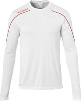 Uhlsport Stream 22 Voetbalshirt Lange Mouw Heren - Wit / Rood | Maat: XL