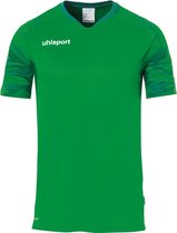Uhlsport Goal 25 Shirt Korte Mouw Kinderen - Groen / Lagoon | Maat: 140