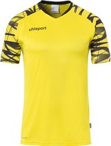 Uhlsport Goal 25 Shirt Korte Mouw Kinderen - Geel / Zwart | Maat: 152