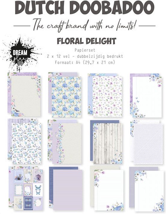 Dutch Doobadoo Designpapier Floral Delight 2x12 473.005.061 (04-24)