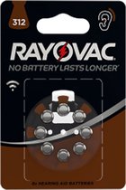 Rayovac Hoorbatterijen 312 BRUIN Acoustic Hearing Aid 80 Stuks