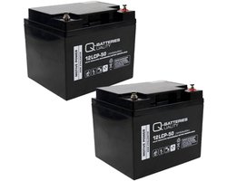 Q-Batteries Vervangende Accu Voor Bladez President DKS600 Scooter 24V 2 X 12V 50Ah