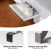 Kattenraam baars hangmat voor binnenkatten - 55 x 35 cm verstelbaar kattenraam bed ligstoel met kussen tot 18 kg grijs cat window perch