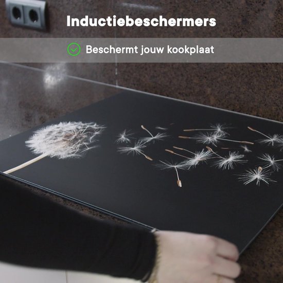 Inductie beschermer marmer zwart goud 78 x 52 cm keukendecoratie