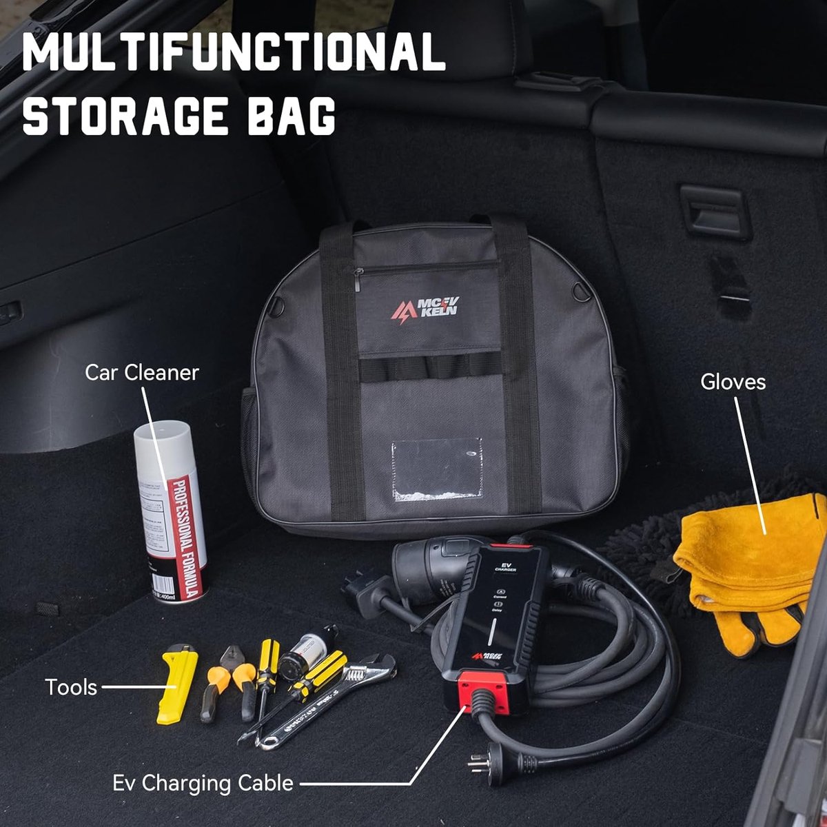 Sac de Rangement Cable - Résistant à l'eau Câble Housse Sac de Transport pour Camping-Car