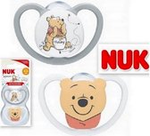Nuk - Disney Baby - Fopspeen 2 st - Siliconen - Disney Winnie Pooh 0-6 maanden