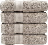 HOOMstyle Handdoeken Set Elegance - 4 stuks - 100% Soft Cotton 650gr - 60x110cm - Zand / Taupe