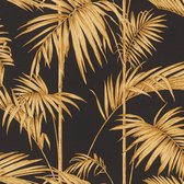 Papier peint nature Profhome 369195-GU papier peint intissé légèrement texturé dans le style de la jungle or mat noir orange 5,33 m2