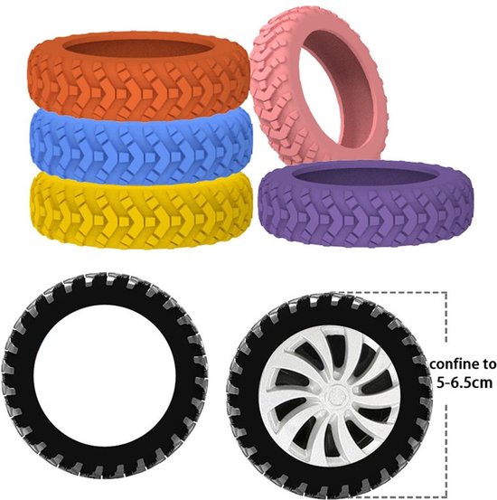 Protège-roues de valise en Siliconen Premium rose / Aspect profil de pneu / Set de 8 pièces / Valise / Bagage à main / Enjoliveur de roue / Élastique / Accessoires de voyage de voyage / Set de voyage