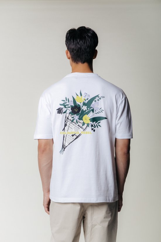 Colourful Rebel Flower Bouquet Basic Tee - L