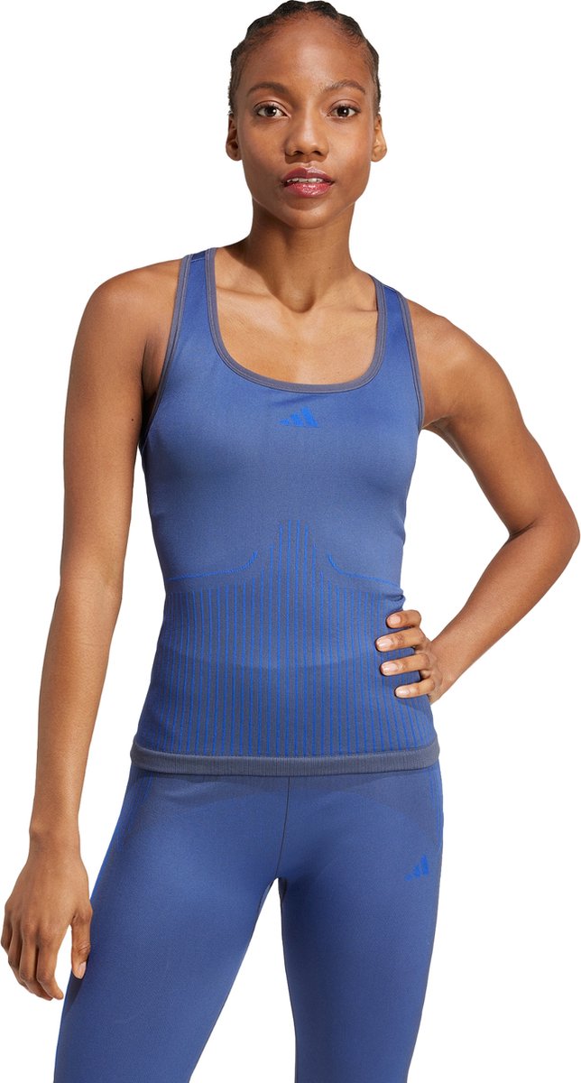 adidas Performance AEROKNIT Tanktop Dames Blauw