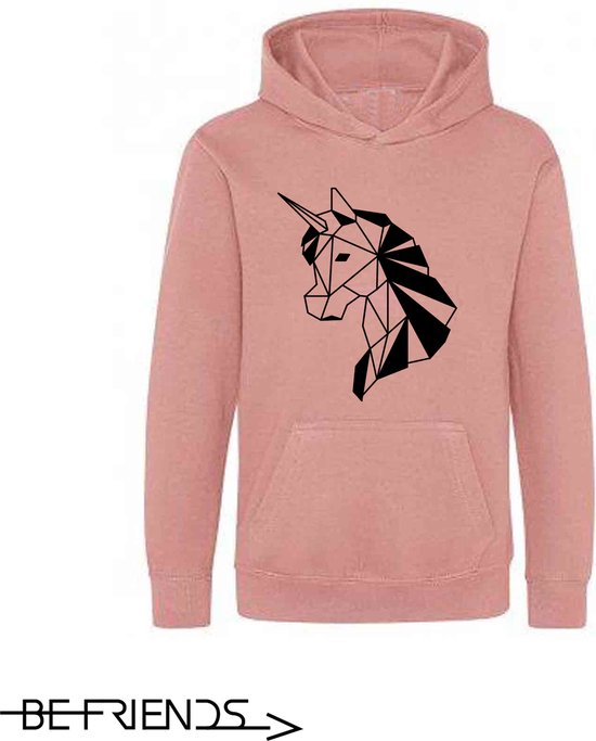 Sweat à capuche Be Friends - Licorne - Enfants - Rose - Taille 12-13 ans