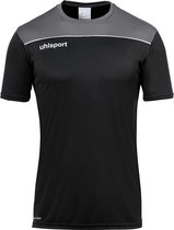 Uhlsport Offense 23 T-Shirt Heren - Zwart / Antraciet / Wit | Maat: S