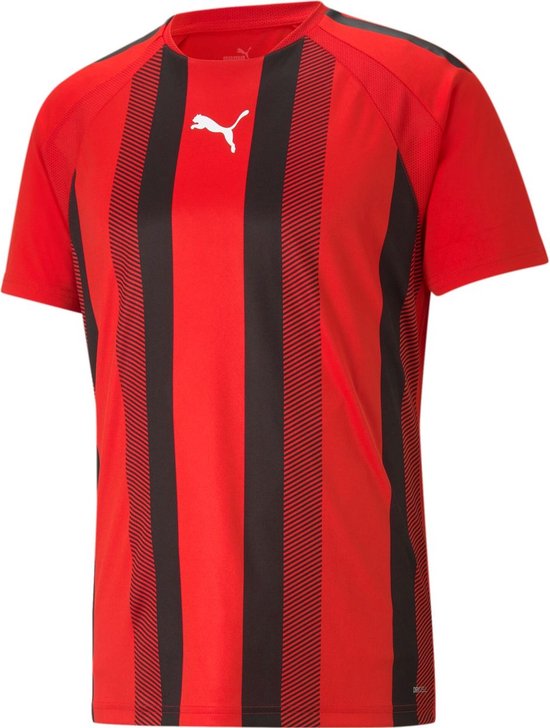 Puma Teamliga Shirt Korte Mouw Heren - Rood / Zwart | Maat: XL