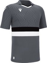 Macron Charon Eco Shirt Korte Mouw Heren - Antraciet / Zwart / Wit | Maat: L