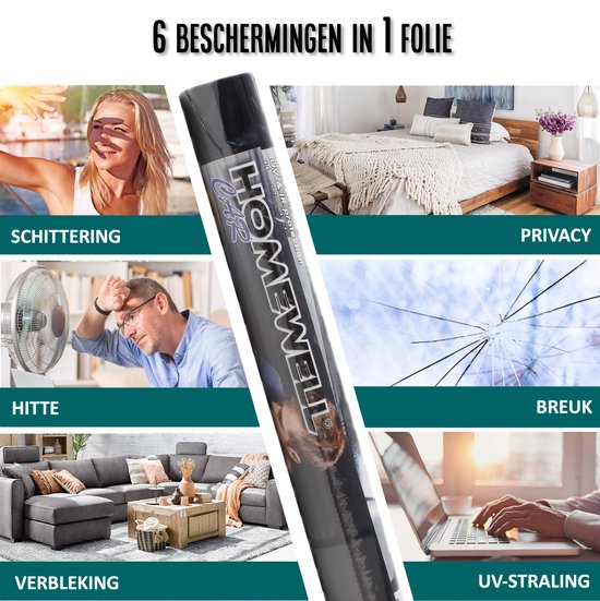 Homewell® Auto Window Film - Film teinté | Protection solaire Car Foil Déformable - Occultant 20% - 75x300cm