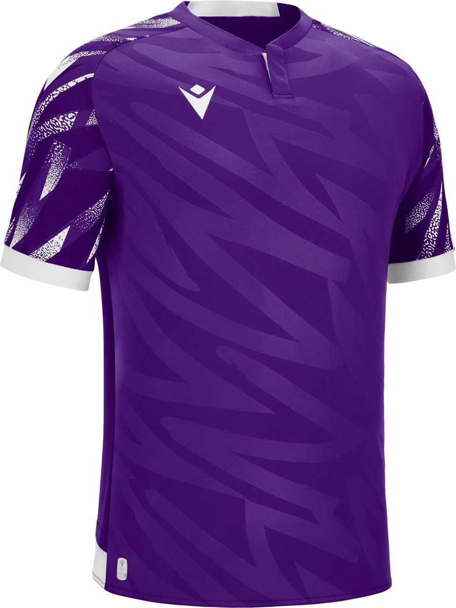 Macron Themis Eco Shirt Korte Mouw Heren - Paars / Wit | Maat: L