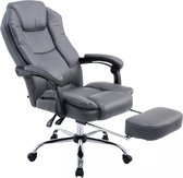 In And OutdoorMatch Premium Bureaustoel Earnestine - Op wielen - Grijs - Ergonomische bureaustoel - Voor volwassenen - Gamestoel Kunstleer - In hoogte verstelbaar
