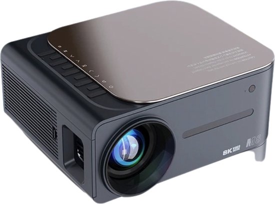 Foto: Vorlou thuisbioscoop presentaties gaming streamen vanaf je telefoon met wifi projector beamers 4k hd resolutie wifi bluetooth hoge helderheid wit