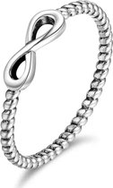 Zilveren Ringen - Ring Infinity | Oneindigheid symbool | 925 Sterling Zilver - 925 Keurmerk Stempel - 925 Zilver Certificaat - In Leuke Cadeauverpakking - Moederdag tip!