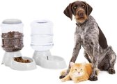 Automatische Voerbak en Waterbak - 3,8 l Voer en Water Dispenserflessen voor Hond, Kat, Puppy, Kitten - Set van 2