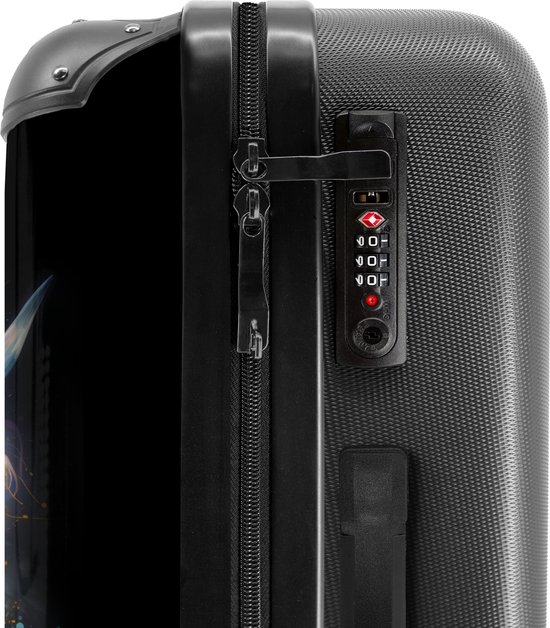 NoBoringSuitcases.com® - Grande valise Le highlander écossais en tant qu'art du graffiti - Bagage - Valise de voyage - Valise chariot - Valises 67cm