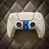 Afslag11 . Custom controller behuizing faceplate - geschikt voor de Playstation 5 controller - 'Midnight Convoy Blue' (wit)