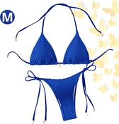 Livano Bikini Dames - Meisjes Bikini - Badpak - Push Up - Vrouwen Badkleding - Zwemmen - Sexy Set - Top & Broekje - Koningsblauw - Maat M