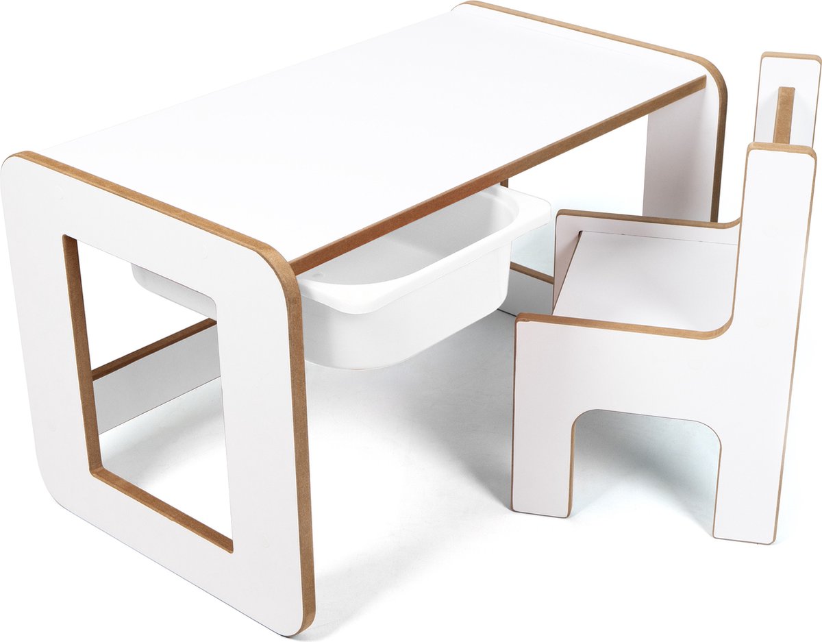 Industrial Living kindertafel met 1 stoel - tekentafel voor kinderen