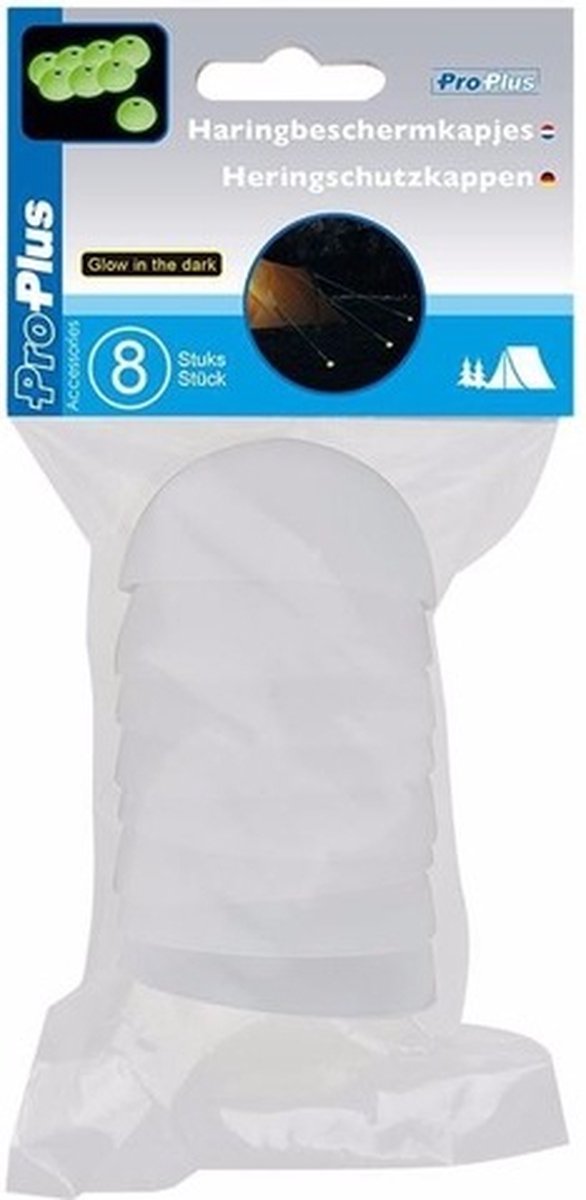 8x Glow in the dark tentharing beschermkapjes - Kamperen - Tent van Pukkr — afbeelding 4