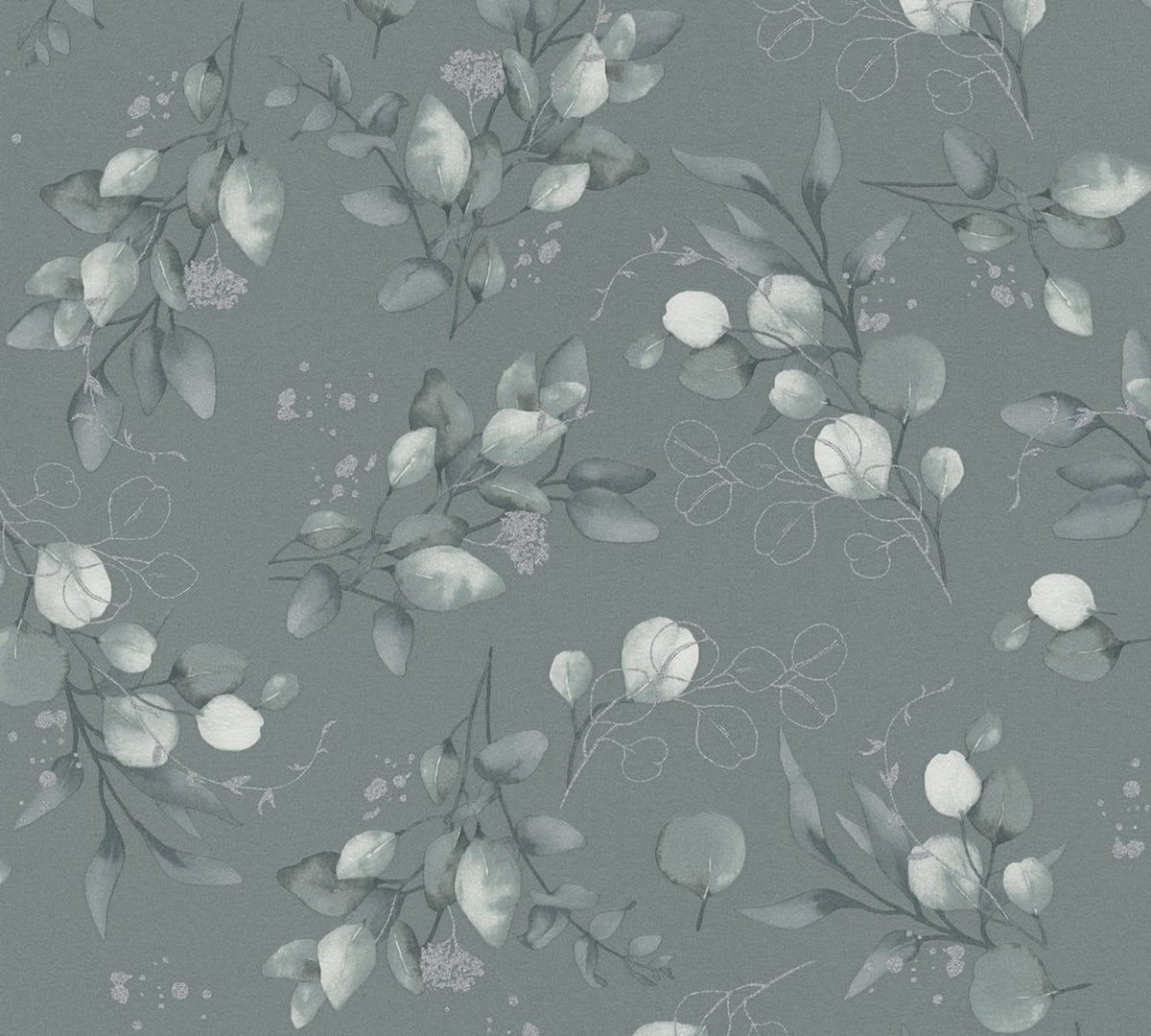 EUCALYPTUS TAKKEN BEHANG | Engelse Style - Groen Zilver - A.S. Création Pure Elegance
