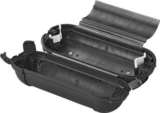 2x Stekkersafes / veiligheidsboxen / bescherming voor Schuko stekkerverbindingen - kunststof zwart - IP44 - 21 x 8 x 8,5 cm van Smartwares — afbeelding 3