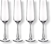 Champagne/flute glazen GOURMET 215 ml kristalglas set van 4-Maison Forine
