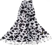 Sjaal - Pashmina - Koeien print - Koe - Cow - Dierenprint - 70 x 200 cm met 10 cm franjes
