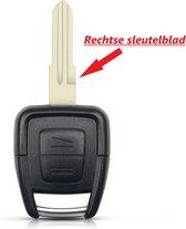 Autosleutel behuizing geschikt voor Opel sleutel 2 knoppen met rechtse sleutelblad.
