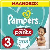 Pampers Baby Dry Pants Luierbroekjes -  Maat 3 (6 tot 11kg) - 208 stuks