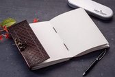 Romantische Lederen Hart Reliëf Handgemaakte Journal Tekening Schetsboek Schrijven Notebook Dagboek Kladblok Kladblok