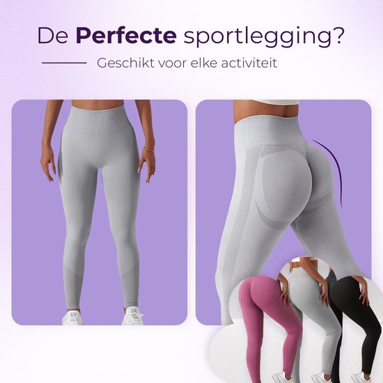 Shapetape High waist sportlegging - Maat XL - Roze - sportbroek - squat proof - sportkleding dames - Yoga kleding dames - hardloopbroek dames - yoga legging dames - Tiktok legging Merk: Shapetape van Merkloos — afbeelding 5