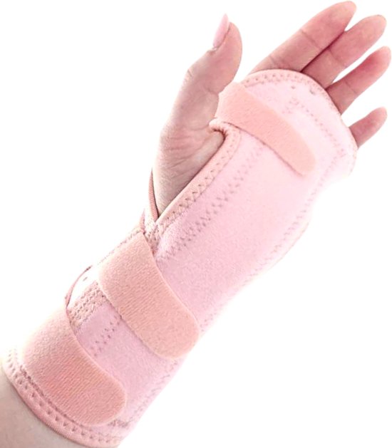 Foto: U fit one 1 stuk beide polsbrace beide carpaal tunnel syndroom wrist wraps polsbandage wrist support rsi pols ondersteuning versteviging polssteun polsbeschermer roze