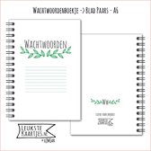 Wachtwoordenboekje - Blad Groen No:01 (Wachtwoorden - Takjes en blaadjes, groen) - LeuksteKaartjes.nl by xMar