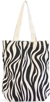Zebra Shopper - zebra print - canvas shopper - schoudertas