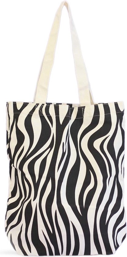 Zebra Shopper - zebra print - canvas shopper - schoudertas