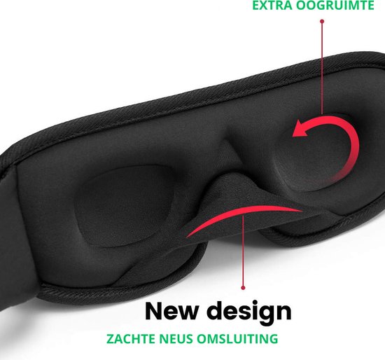 Traagschuim Slaapmasker Vrouwen - Kinderen - Mannen - 100% Verduisterend Oogmasker