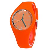 Fako® - Horloge - Geneva - Siliconen Ultra - Oranje