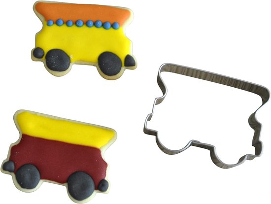 BekkiB 672-4-delige set voertuigen - uitsteekvormen locomotief, spoorweg en goederenwagen - uitsteekvormpjes set treinen