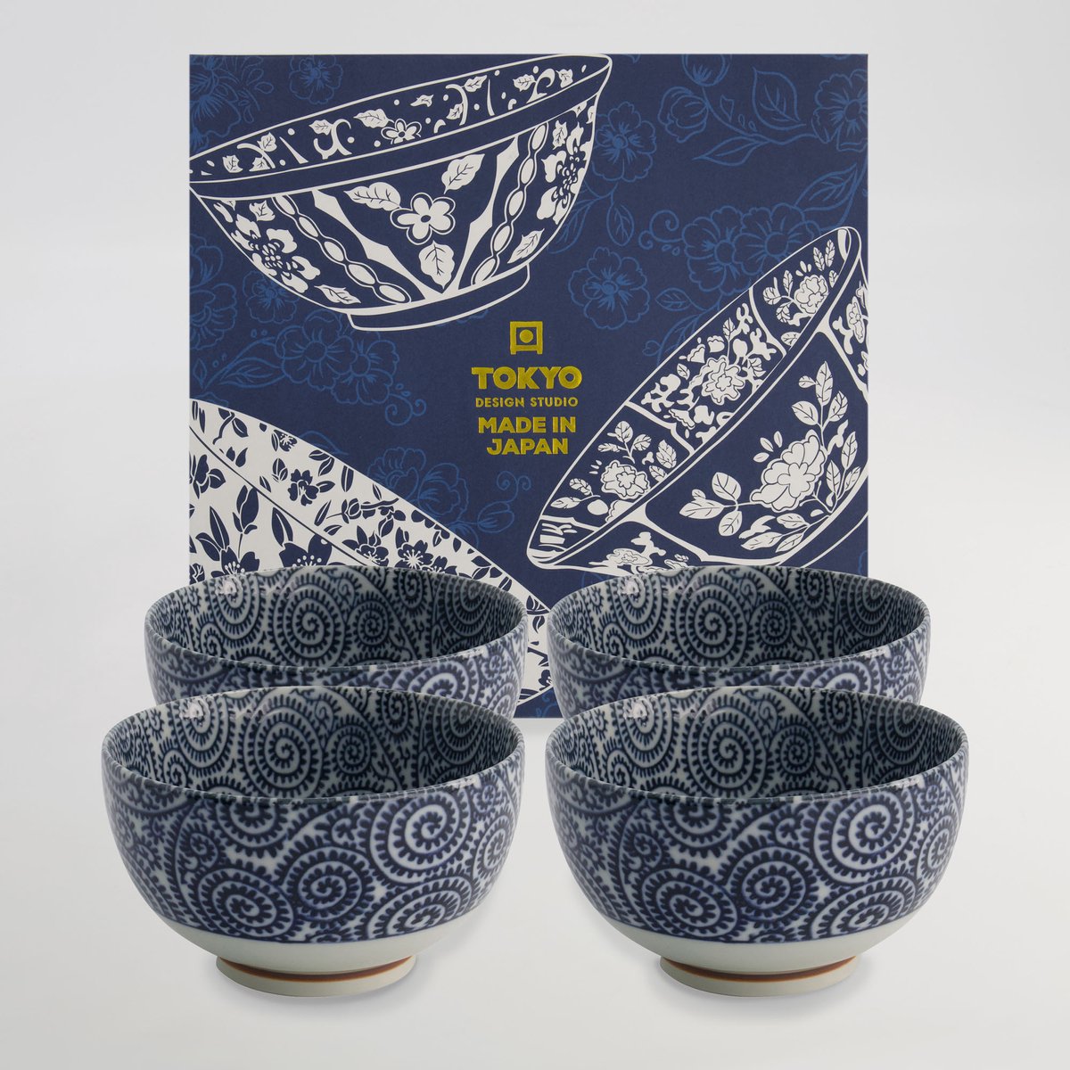 TOKYO DESIGN STUDIO - Mixed Bowls 4pcs Bowl Giftset 13.2x7.2cm 500ml 21913 1/6