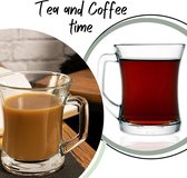 Theeglazenset – premium kwaliteit – luxe glazen koffie set van 6