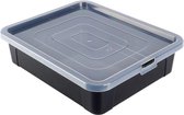Boîte à gâteaux avec couvercle 40x33x10 cm - Boîte à gâteaux - Boîte à aliments frais - Boîte de rangement à gâteaux